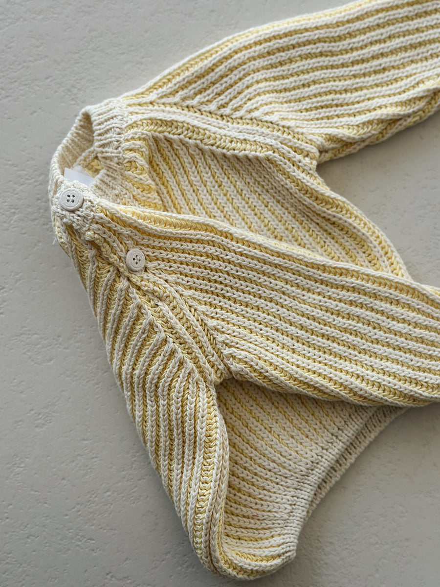 SOFT KNITTED SWEATER - butter yellow