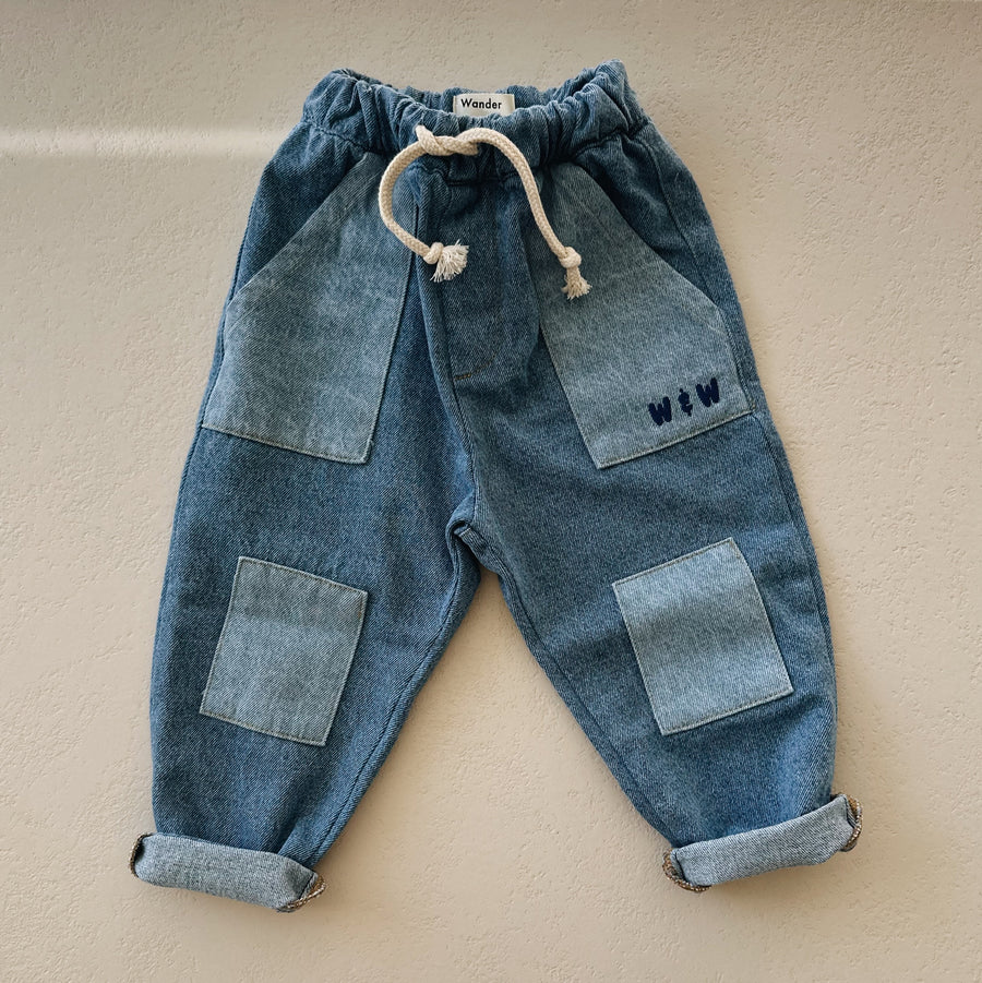 Patchwork Baggy Jeans - kids