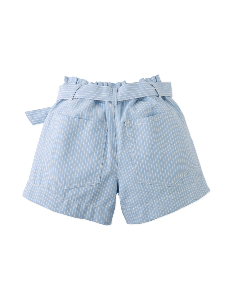 Amara Linen-like Cotton Shorts with Big Pockets &amp; Belt