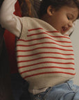 VEST HARVEY KIDS - cream/red