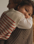 VEST HARVEY KIDS - cream/red