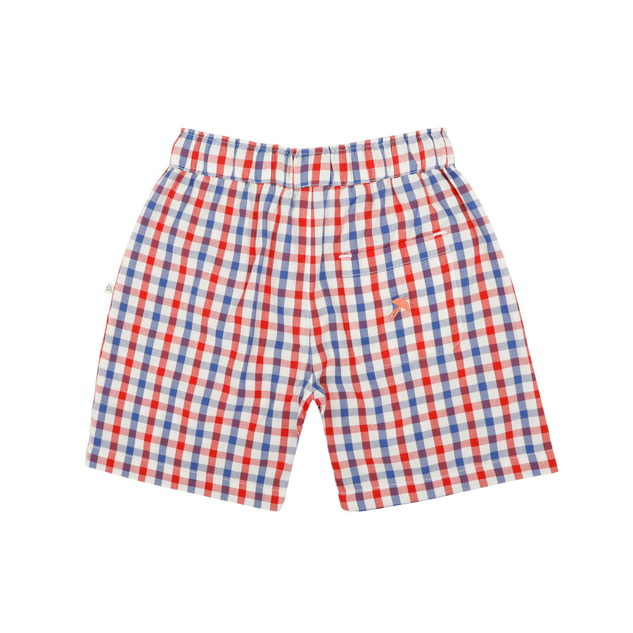 Hug shorts - Spicy red blue check