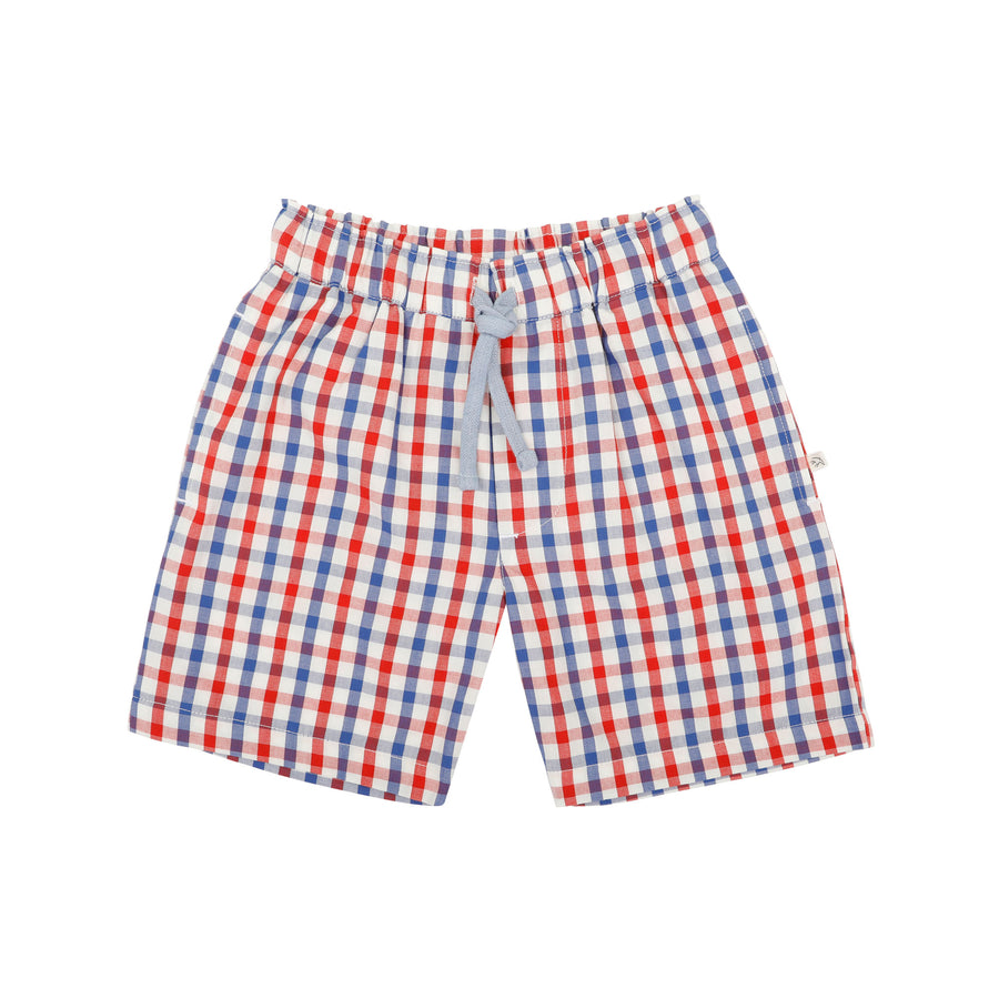 Hug shorts - Spicy red blue check