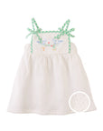 Baby Aviana Embroidered Dress with Straps and Bows