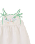 Baby Aviana Embroidered Dress with Straps and Bows