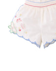 Baby Jisoo Shorts with Scalloped Edges & Butterfly Embroidery