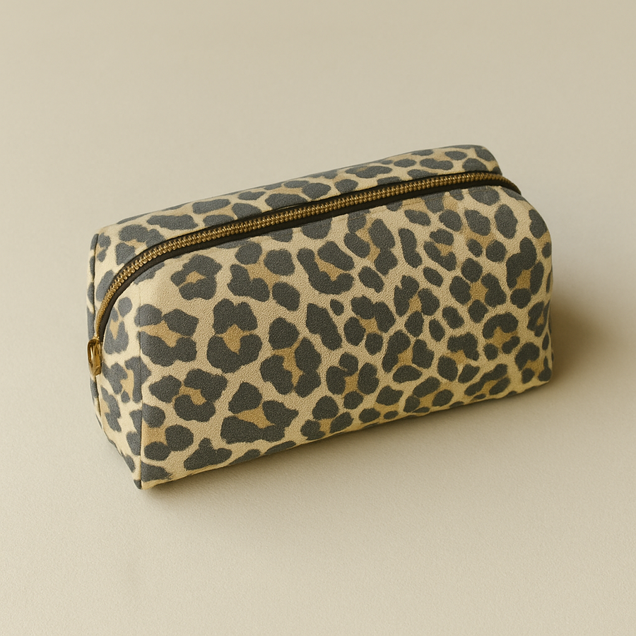 SOFT COTTON LEOPARD POUCH