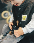 GILET EAST GEMÊLEERD DENNENGROEN - KIDS