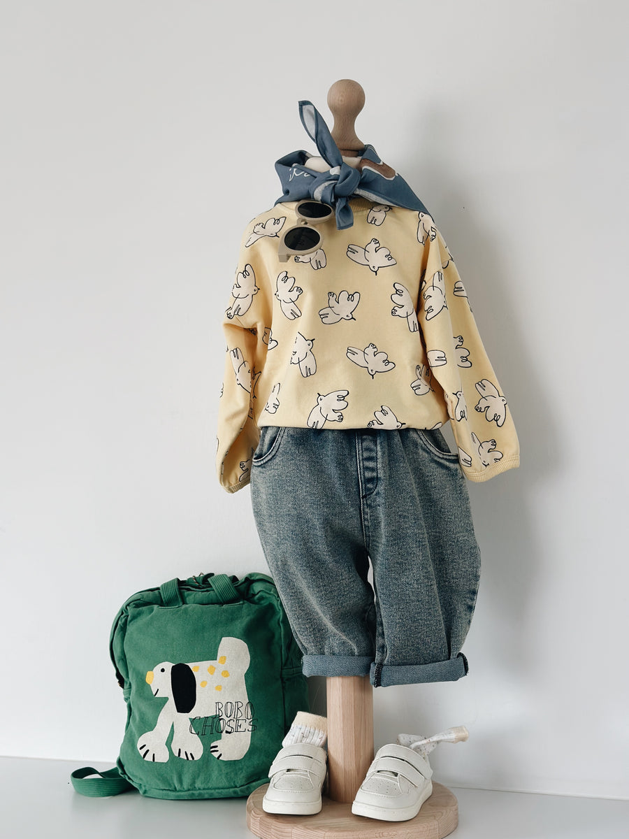 Baby Freedom Bird all over sweatshirt - last one 6m