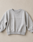 FLEECE SWEATER GREY MELANGE - KIDS