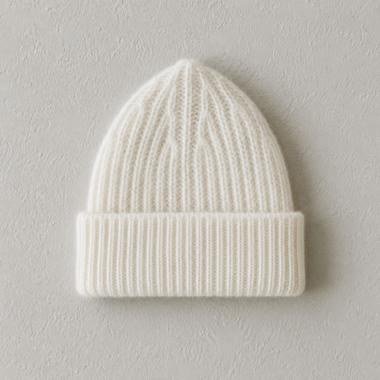 BABY BEANIE WOOL - NATURAL
