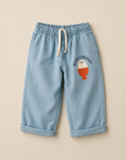 Morning Egg light denim pants