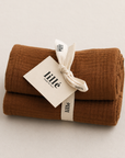 MUSLIN CLOTHS PACK - 2x Caramel