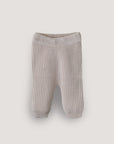 chunky knit pants beige - baby