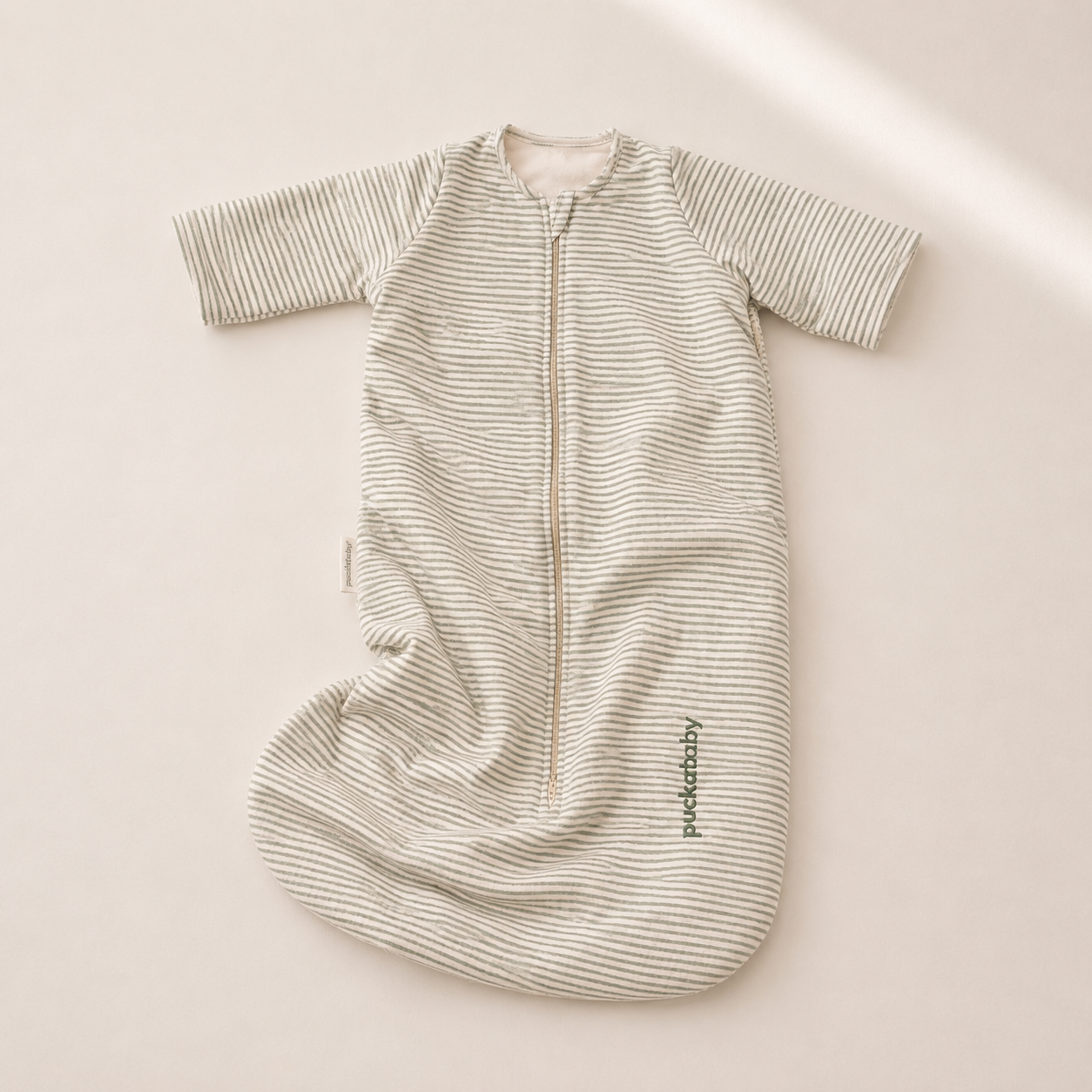 NEWBORN SLAAPZAK COTTON - 0-6m sage stripes
