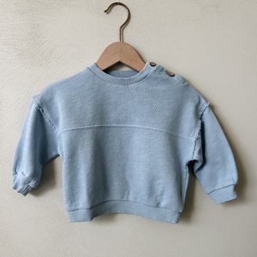 FLEECE SWEATER BLUE - baby boy