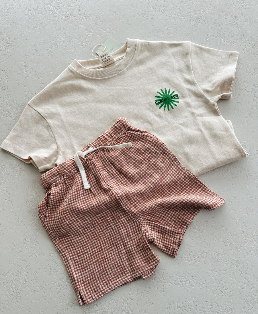 PERRY SHORT - POPPY GINGHAM