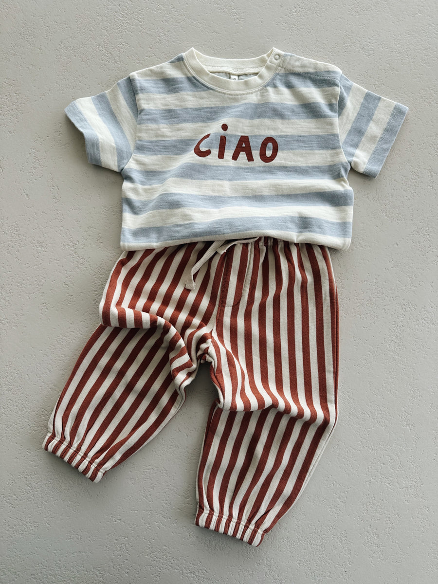 RELAXED JOGGER - POPPY STRIPE