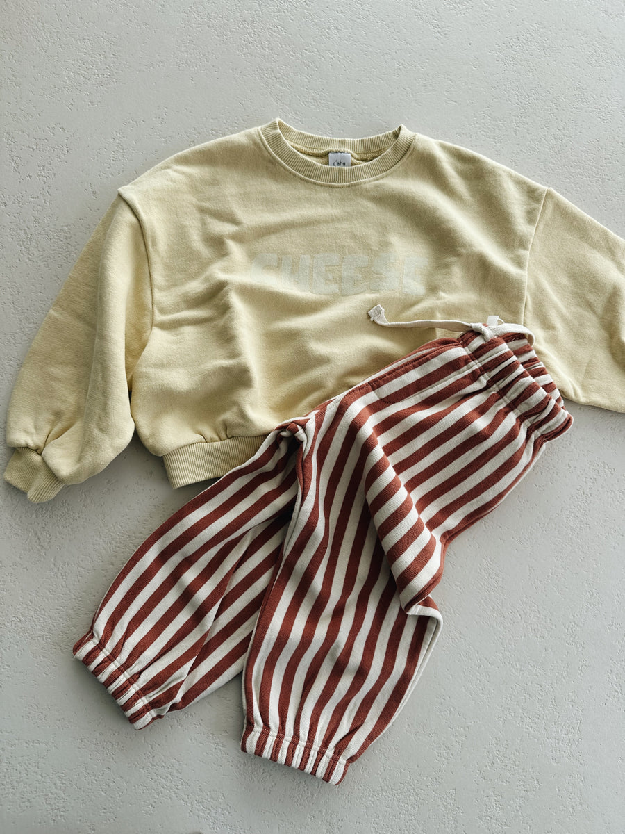 RELAXED JOGGER - POPPY STRIPE
