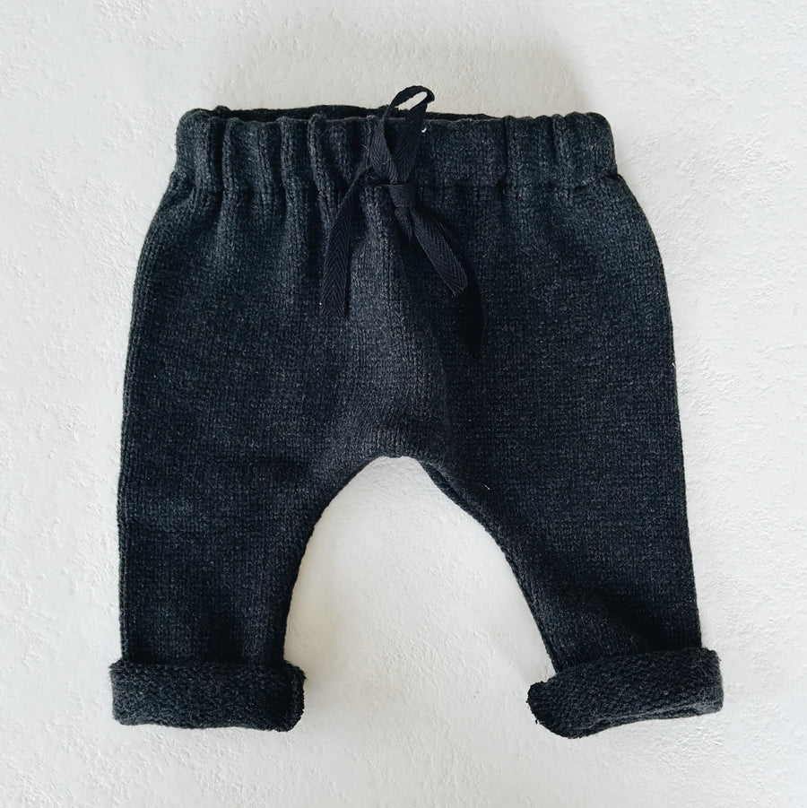 SOFT BABY BAGGY PANTS - CARBON - last one 1m