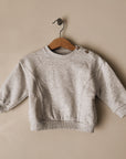 FLEECE SWEATER GREY MELANGE - BABY