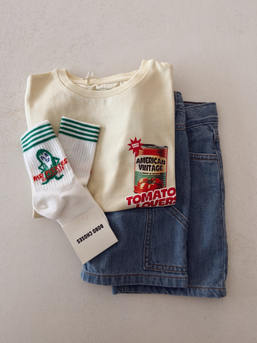 FIZVALLEY T-SHIRT CREME ANGLAISE- KIDS