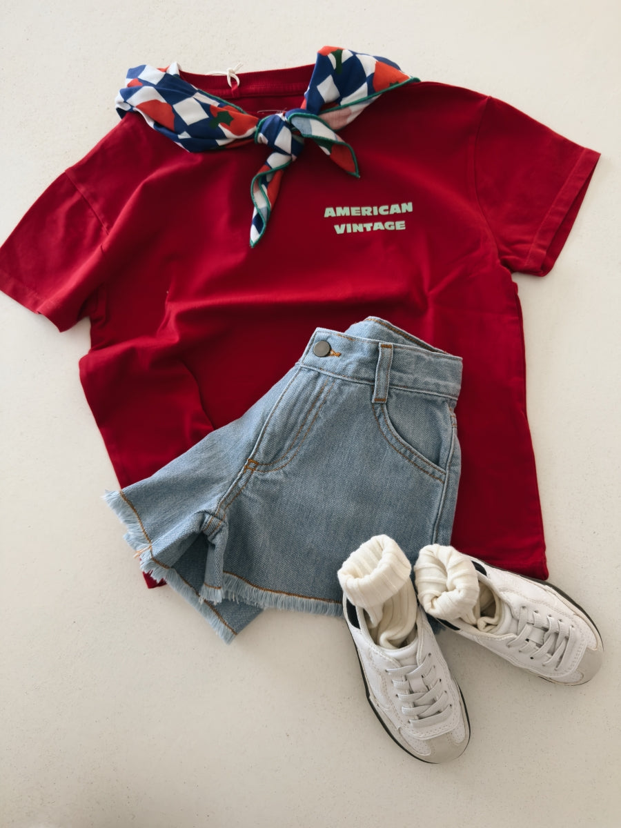 FIZVALLEY T-SHIRT RUBIS VINTAGE - KIDS