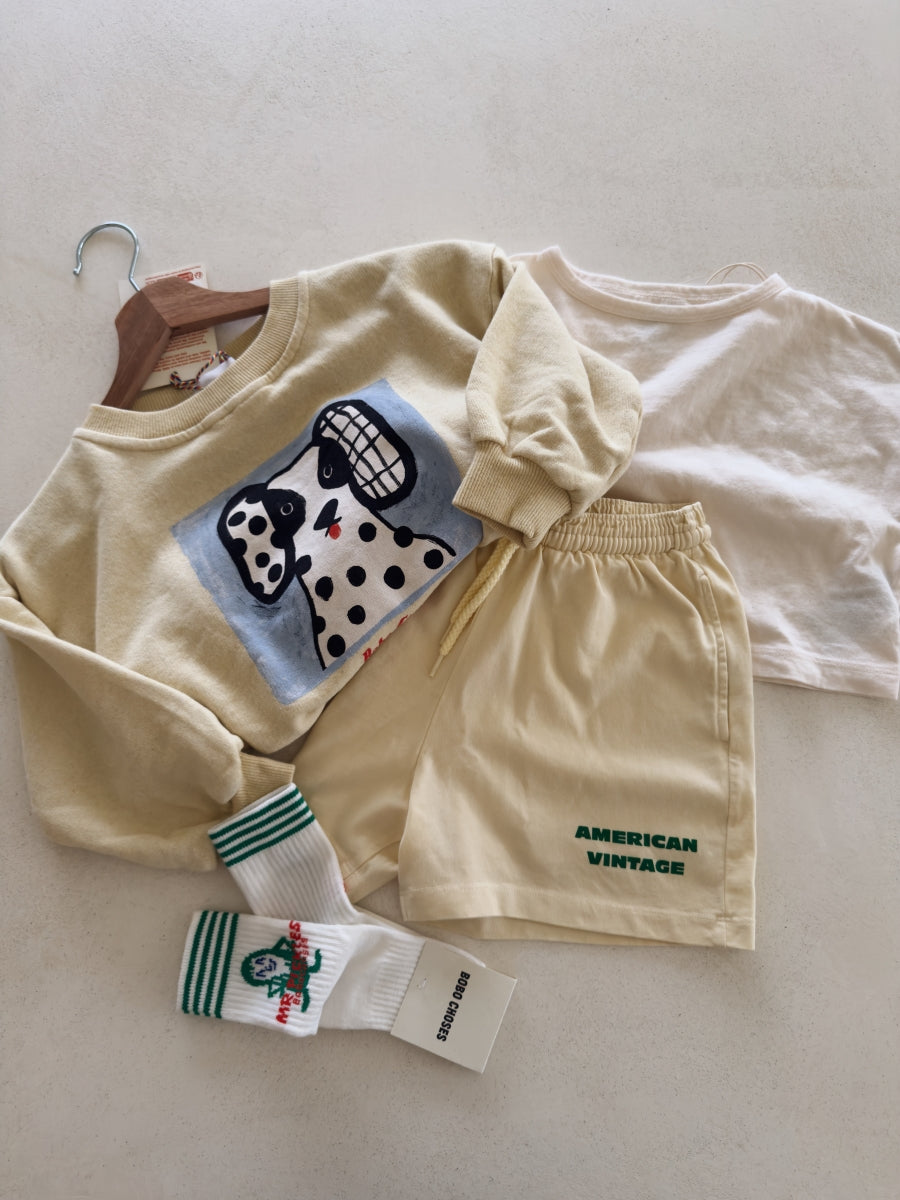 FIZVALLEY SHORT CREME ANGLAISE -KIDS