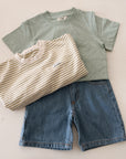 SHORTSLEEVE TEE GREEN MENTH MELAGE - KIDS