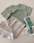 SHORTSLEEVE TEE GREEN MENTH MELAGE - KIDS