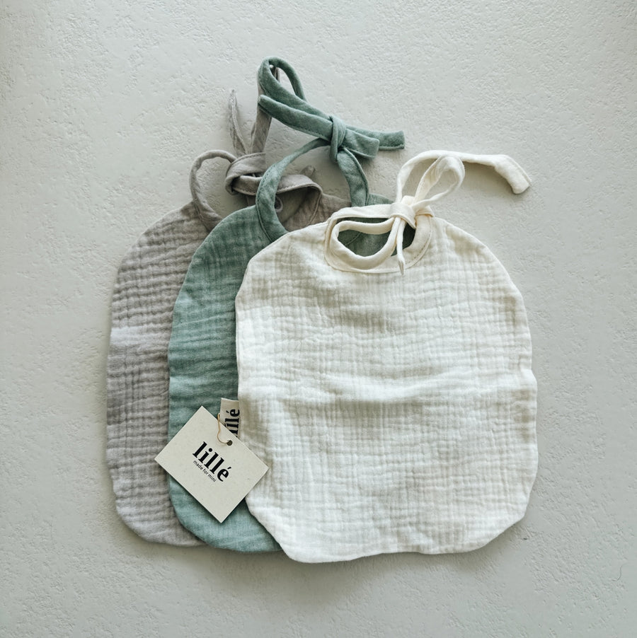 GIFT SET MUSLIN BIBS - PERFECT GREEN