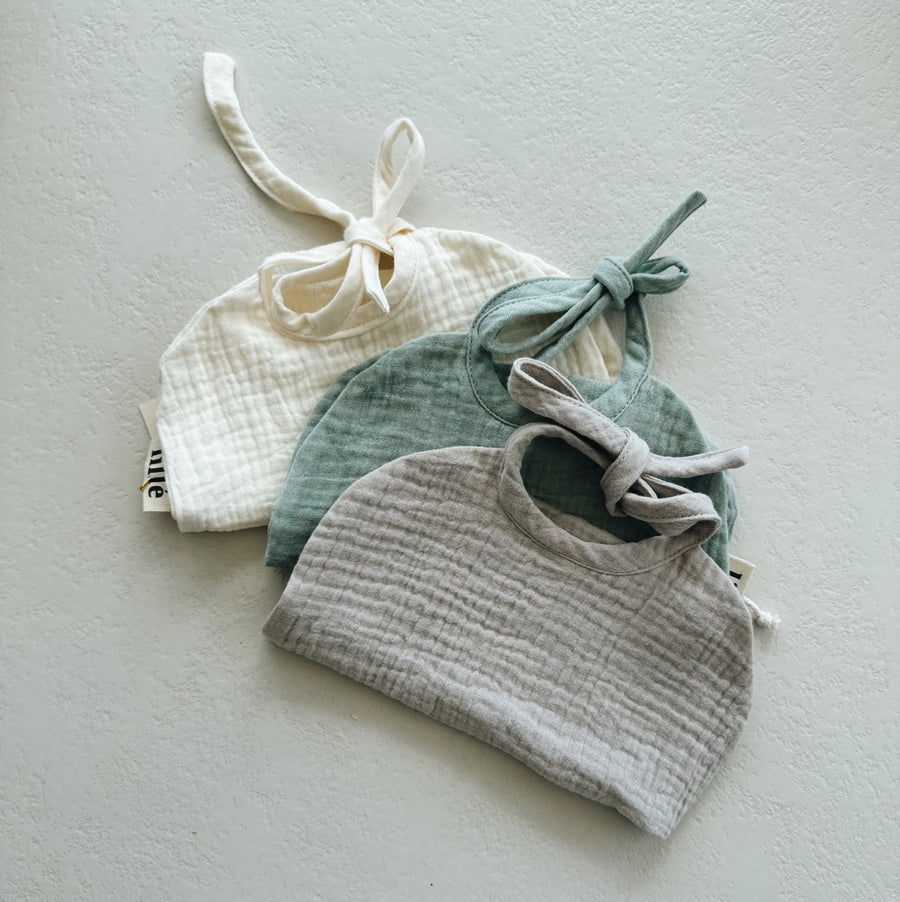 GIFT SET MUSLIN BIBS - PERFECT GREEN