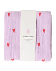 MUSLIN SWADDLE 120x120 - Purple heart