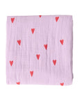 MUSLIN SWADDLE 120x120 - Purple heart