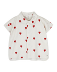 BLOUSE SHORTSLEEVE HEARTS - KIDS