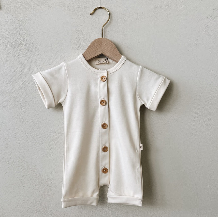 ROMPER WITH BUTTONS - CREMA