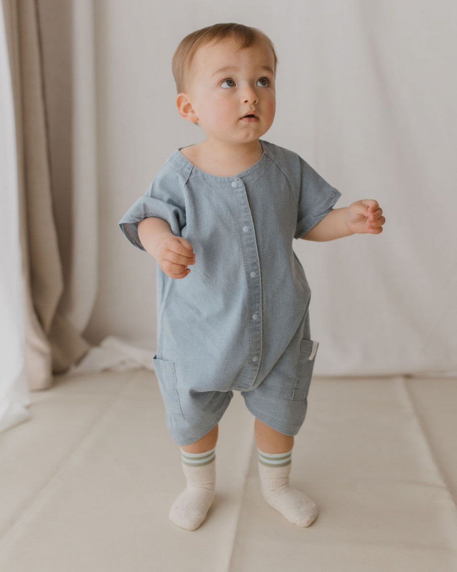 Denim Baby Suit Shorts - 3m up to 2y