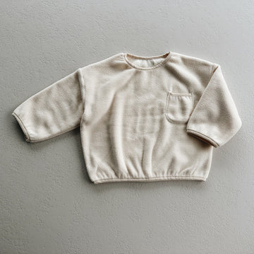 FLEECE SWEATER ECRU - last one 3-5y