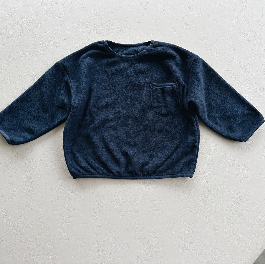 FLEECE SWEATER NAVY - last ones 2 & 3-5y