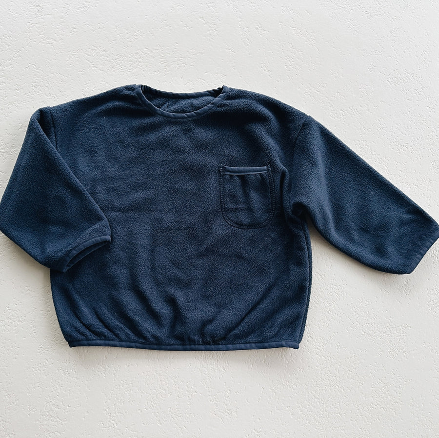 FLEECE SWEATER NAVY - last ones 2 & 3-5y