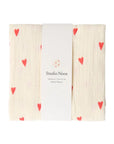 MUSLIN SWADDLE 120x120 - Natural heart
