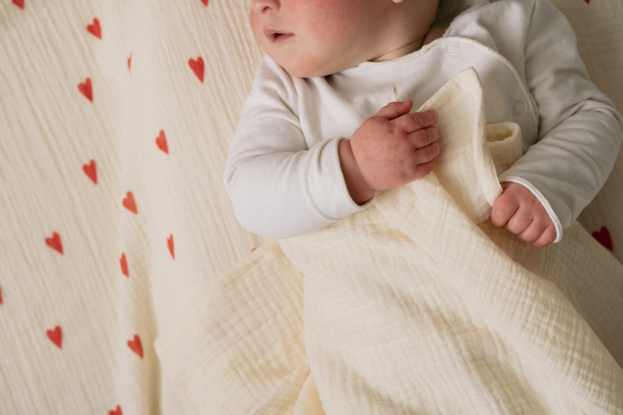 MUSLIN CLOTH 70X70 - natural hearts