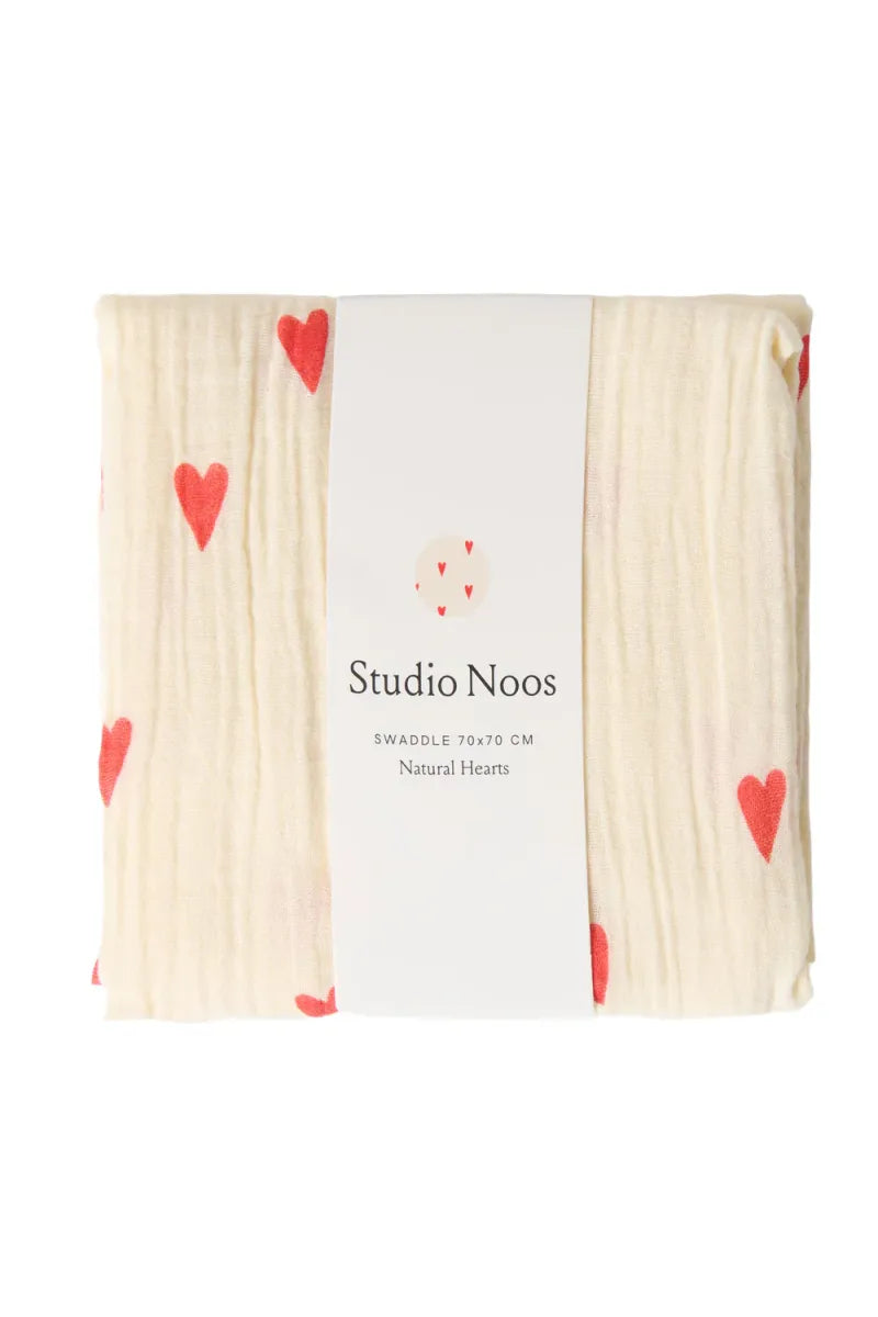 MUSLIN CLOTH 70X70 - natural hearts