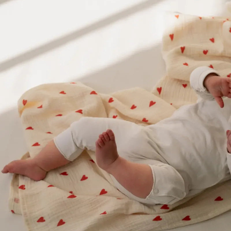 MUSLIN CLOTH 70X70 - natural hearts
