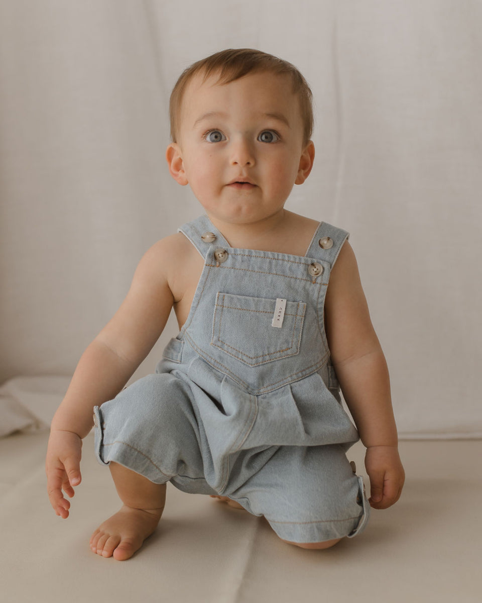 Denim Overall Shorts