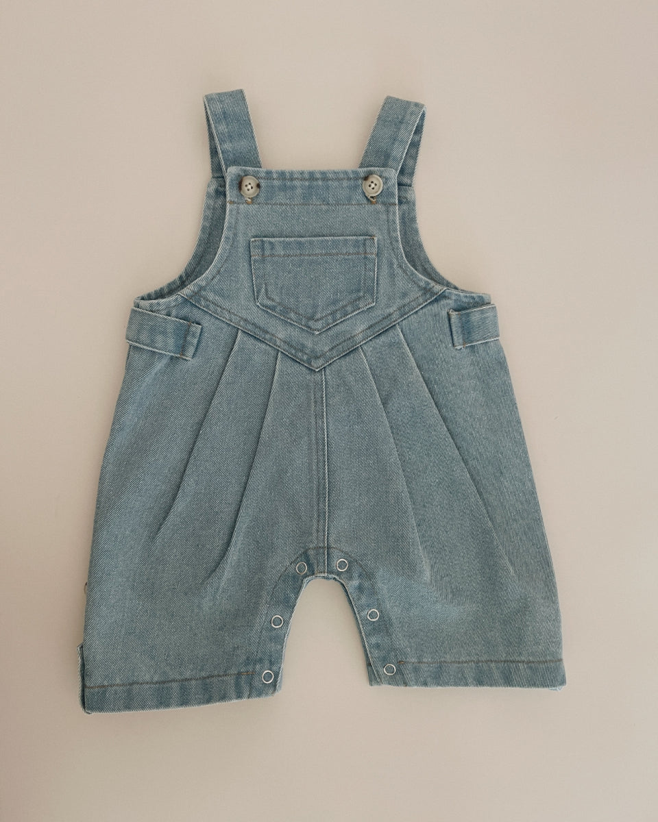 Denim Overall Shorts