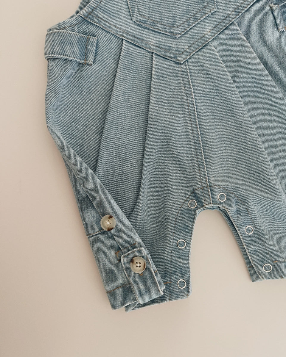 Denim Overall Shorts