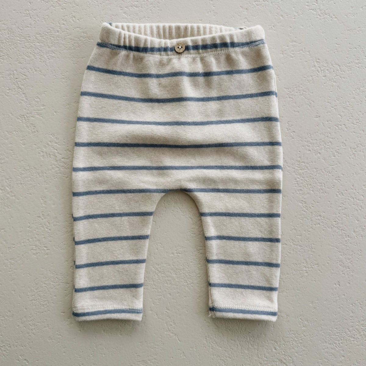 STRIPED JERSEY LEGGINGS - blue
