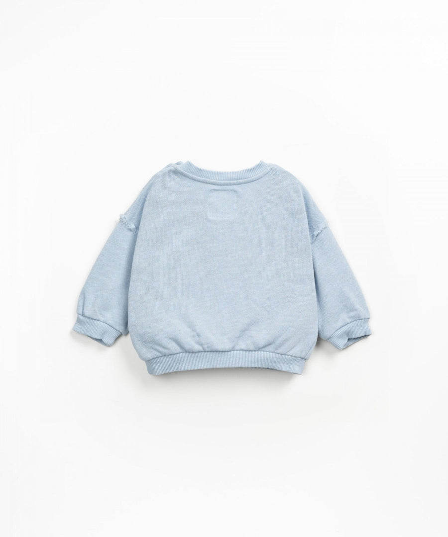 FLEECE SWEATER BLUE - baby boy