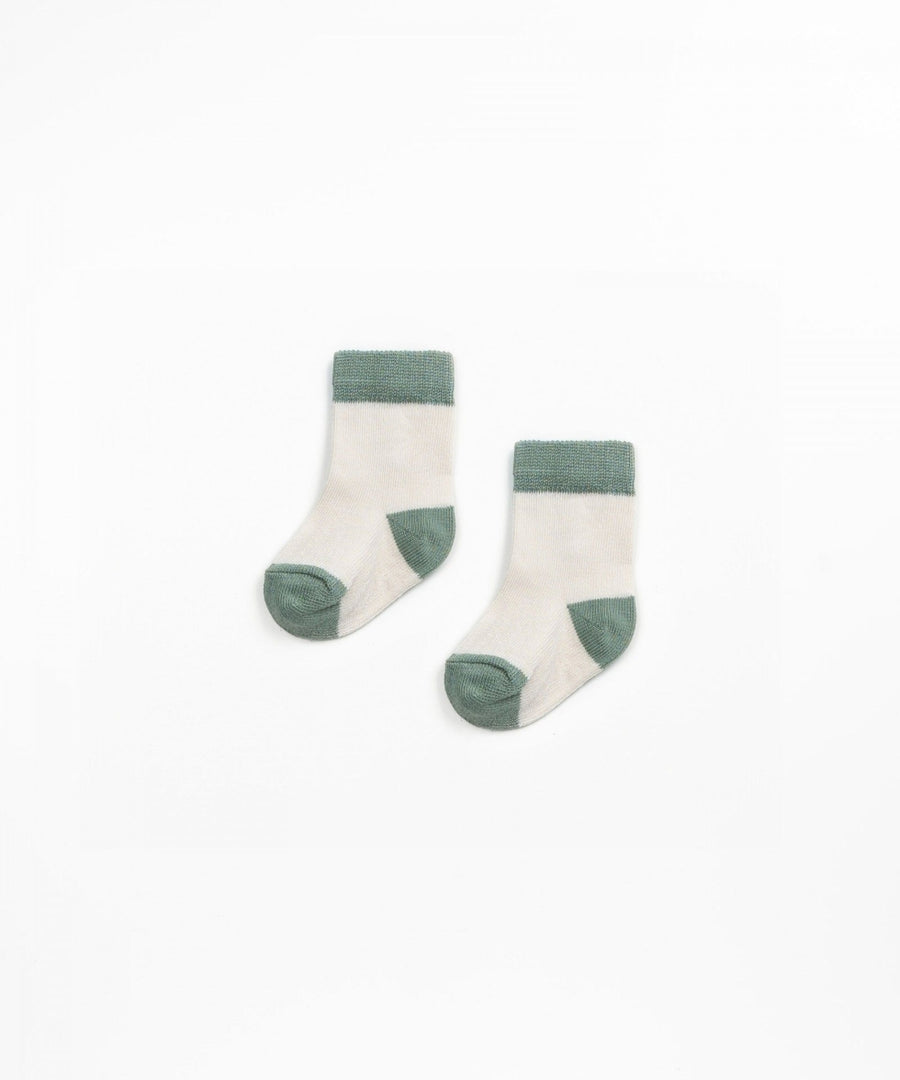 SOCKS - cream/sage baby